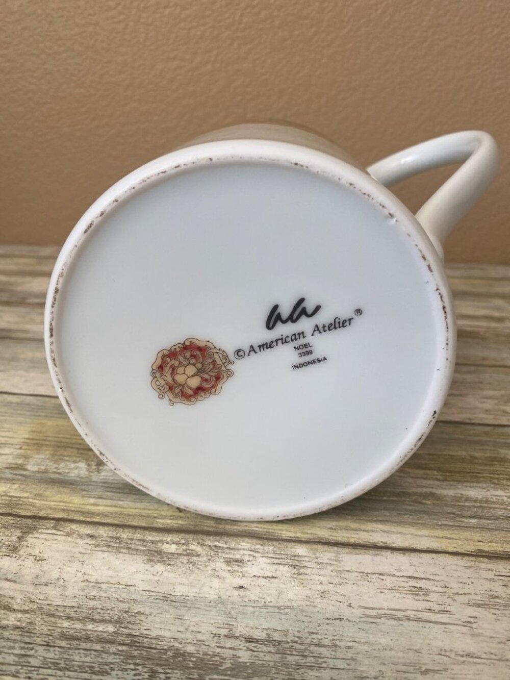 American Atelier Noel 3399 Christmas Teapot 5-Cup Porcelain Gold Trim - No Box - Picture 11 of 13